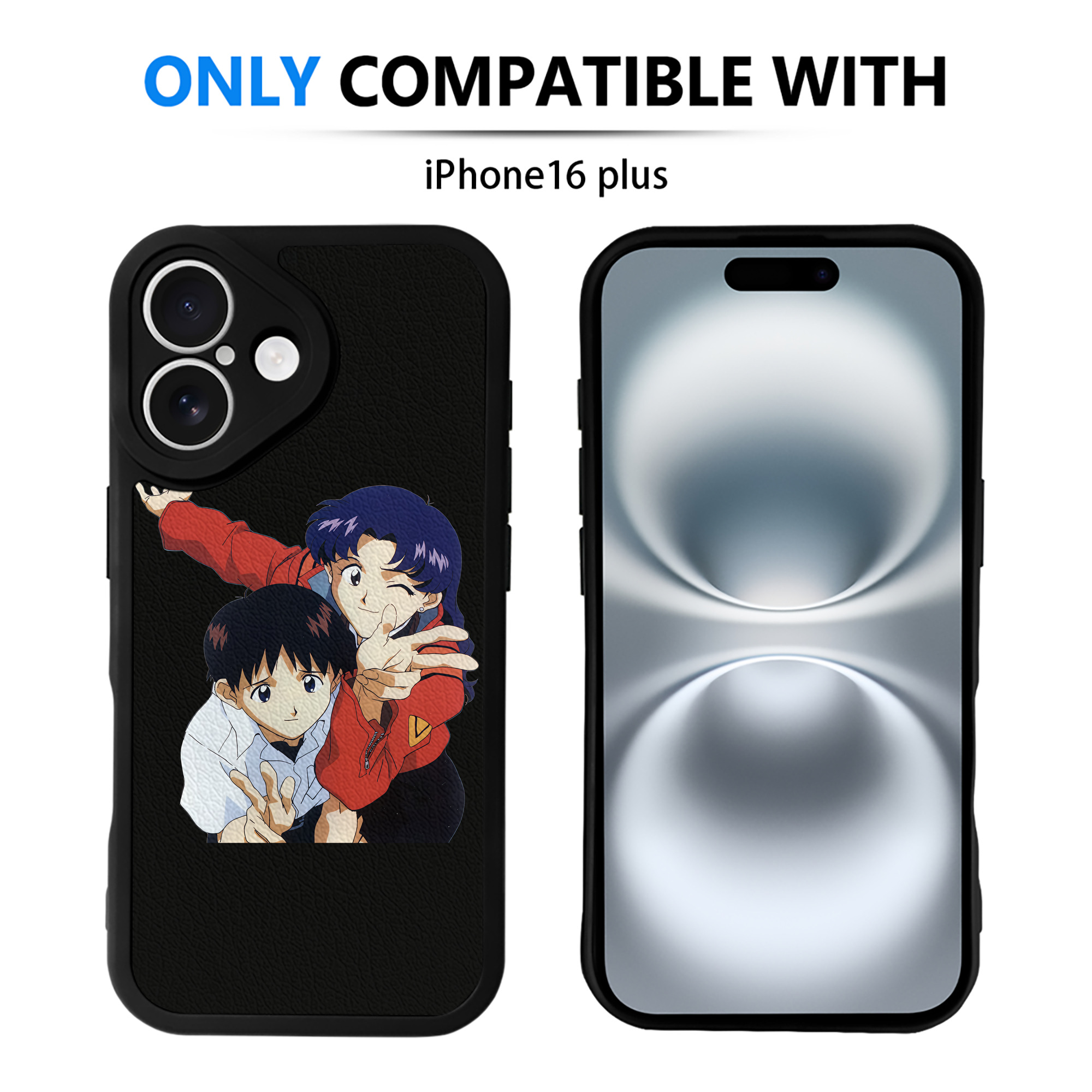 （画像用） EVA 新世紀エヴァンゲリオン 【iPhone 16シリーズ対応】シリコンスマホケース（レザー調） 材質：シリコン